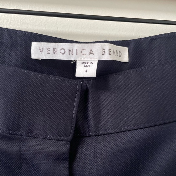 Veronica Beard Ash Dark Navy Blue Zipper Seamed Skinny Pants - Picture 5 of 8